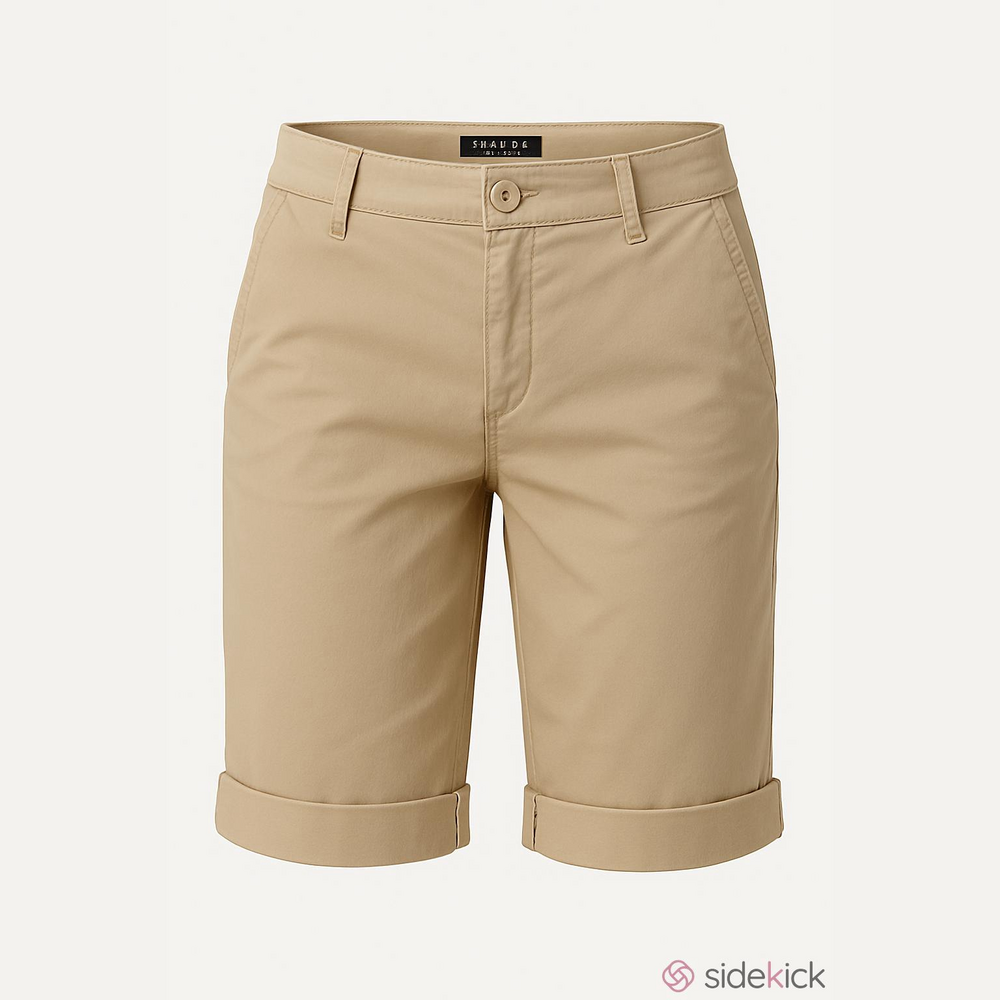 Apostrophe Khaki Stretch Bermuda Shorts Size 12